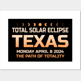 Total Solar Eclipse Texas 2024 Posters and Art